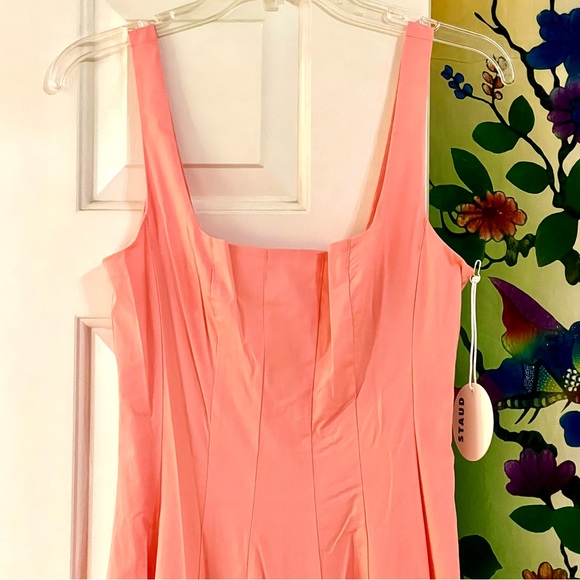 NWT Staud Wells Maxi Dress Grapefruit - Picture 11 of 16